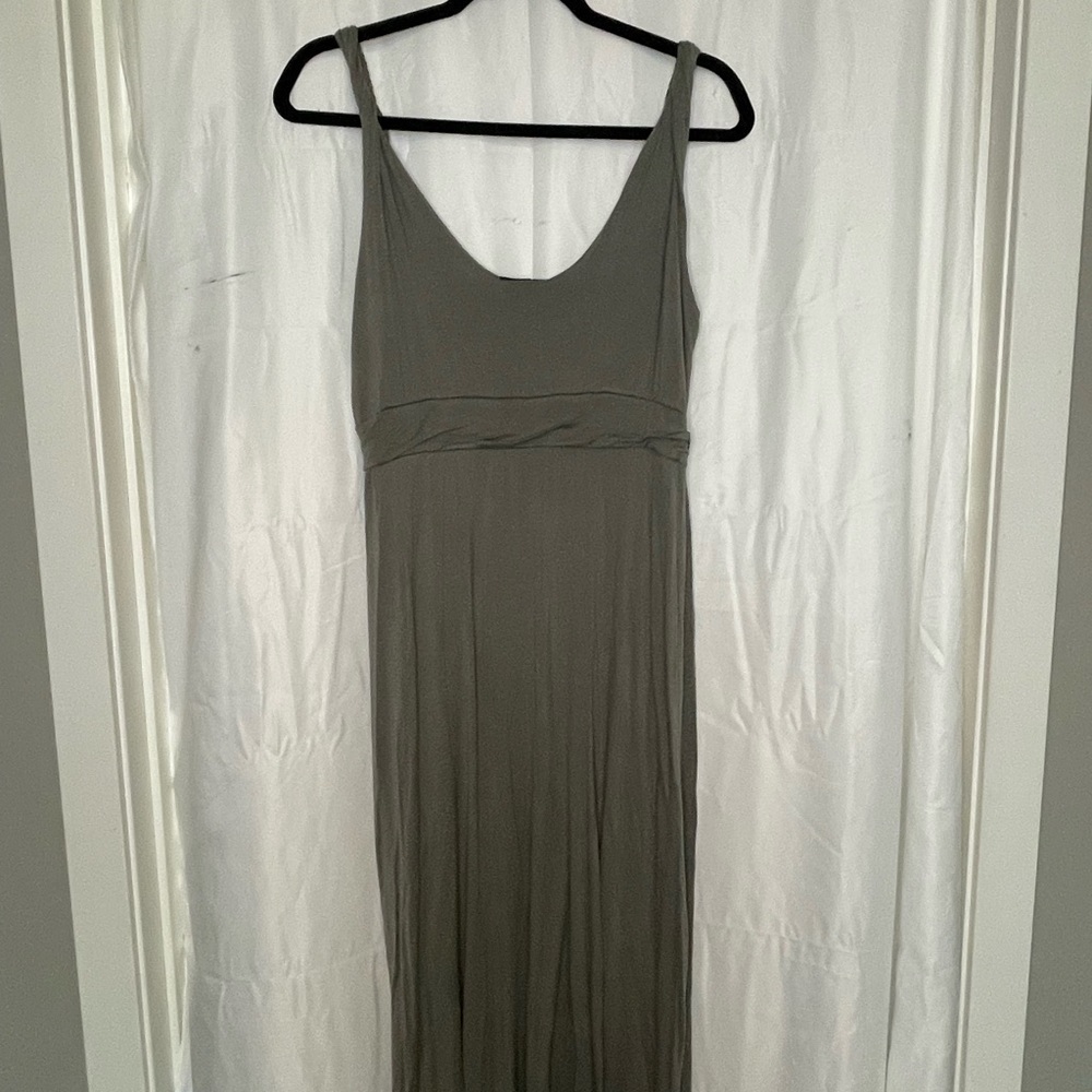 Mix to Stretch/ gray rolled tank top straps dress - Picture 4 of 5